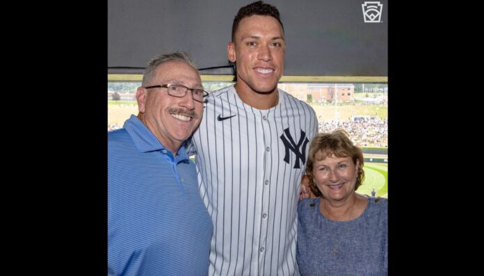 Aaron Judge with his parents Wayne and Patty Judge