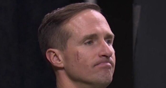 how did drew brees get the scar on his face