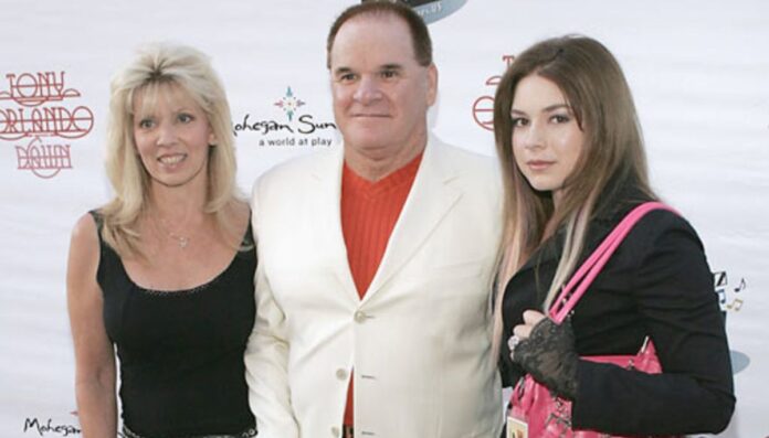 The late Pete Rose with his daughter Chea Courtney