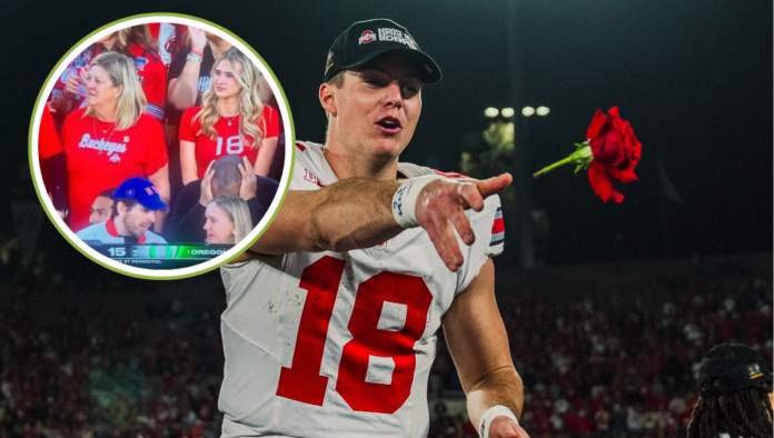 Ohio State QB Will Howard Kiss His New Girlfriend Amid Rose Bowl Win ...